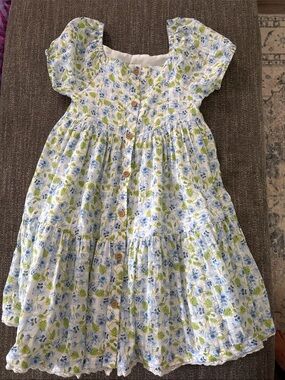 Joie Blue & Green Floral Button-Down Cotton Dress